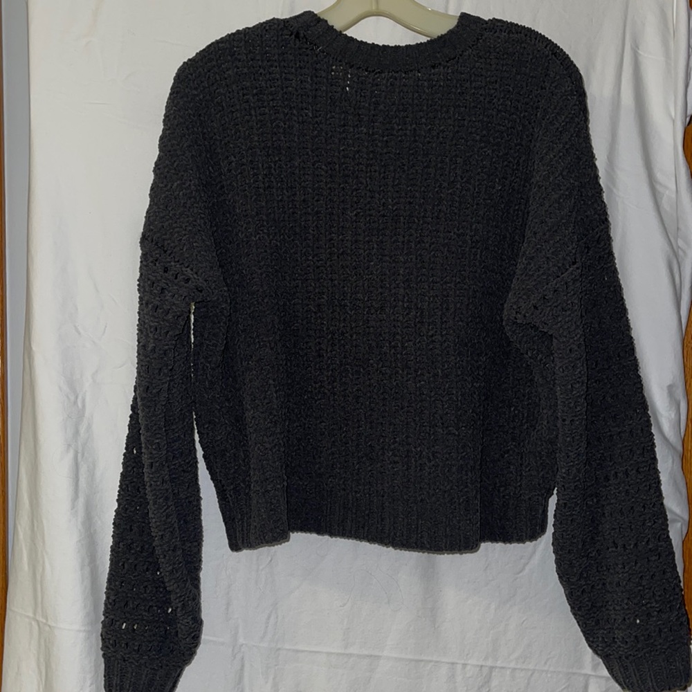 Hollister Gray Crop Sweater